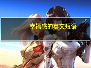 幸福感的英文短语