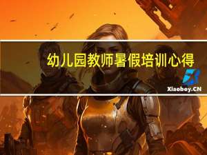 幼儿园教师暑假培训心得