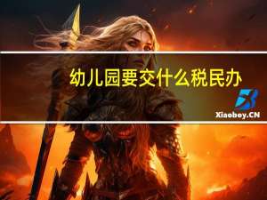 幼儿园要交什么税民办