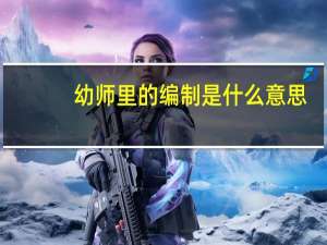 幼师里的编制是什么意思