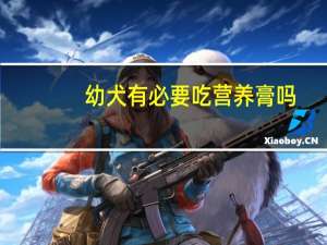 幼犬有必要吃营养膏吗