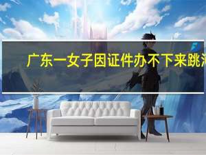 广东一女子因证件办不下来跳河？当地：未接到类似警情和投诉 到底什么情况呢