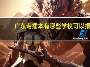 广东专插本有哪些学校可以报