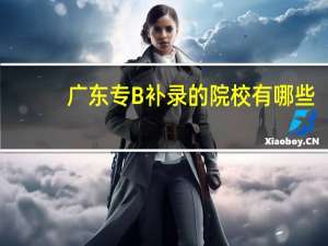 广东专B补录的院校有哪些