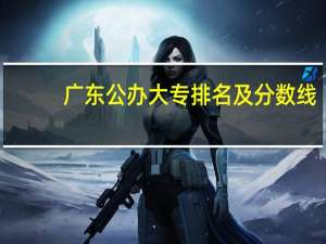 广东公办大专排名及分数线