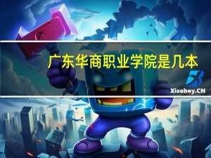 广东华商职业学院是几本