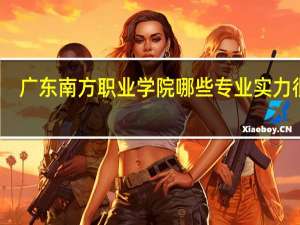 广东南方职业学院哪些专业实力很强