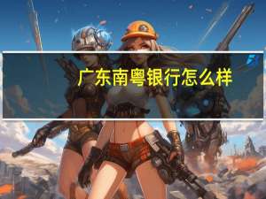 广东南粤银行怎么样