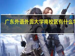 广东外语外贸大学南校区有什么学院