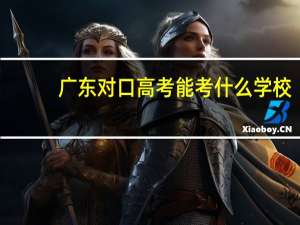 广东对口高考能考什么学校