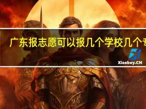 广东报志愿可以报几个学校几个专业