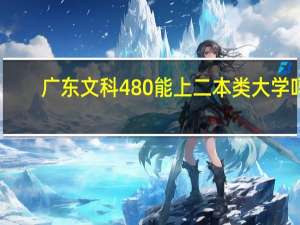 广东文科480能上二本类大学吗