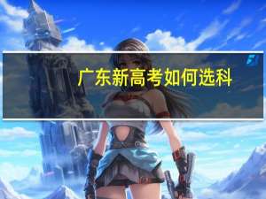 广东新高考如何选科
