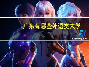 广东有哪些外语类大学
