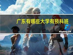 广东有哪些大学有预科班