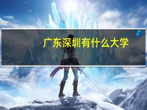 广东深圳有什么大学