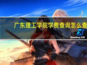 广东理工学院学费查询怎么查（广东理工学院学费一览表）