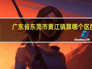 广东省东莞市黄江镇算哪个区的