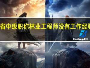 广东省中级职称林业工程师没有工作经验能评审吗