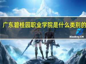 广东碧桂园职业学院是什么类别的学校