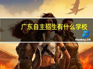广东自主招生有什么学校