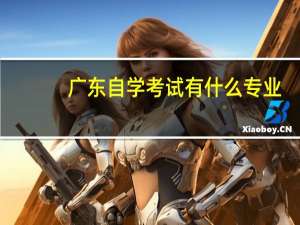 广东自学考试有什么专业