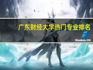 广东财经大学热门专业排名