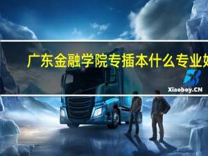 广东金融学院专插本什么专业好