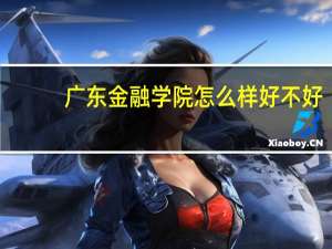 广东金融学院怎么样好不好