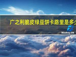广之利 脆皮绿豆饼卡路里是多少