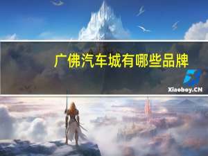 广佛汽车城有哪些品牌
