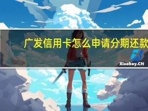 广发信用卡怎么申请分期还款（广发信用卡怎么申请分期还款）