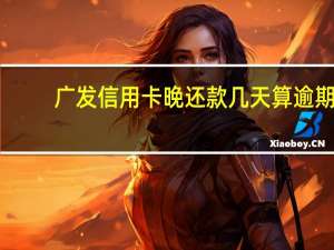 广发信用卡晚还款几天算逾期