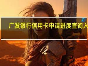 广发银行信用卡申请进度查询入口（广发银行信用卡申请进度查询）