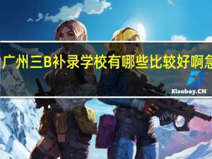 广州三B补录学校有哪些比较好啊 急求啊