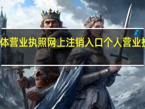 广州个体营业执照网上注销入口 个人营业执照网上注销