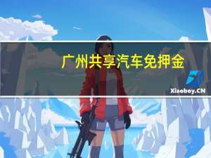 广州共享汽车免押金