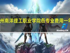广州南洋理工职业学院各专业费用一年多少钱