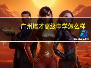 广州培才高级中学怎么样