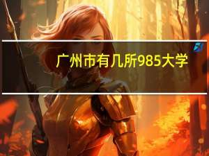 广州市有几所985大学