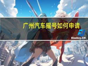 广州汽车摇号如何申请
