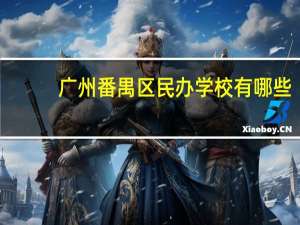 广州番禺区民办学校有哪些