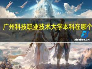 广州科技职业技术大学本科在哪个校区