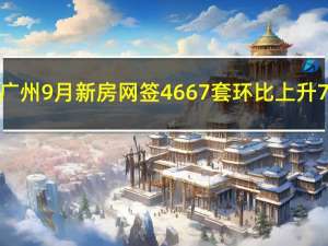 广州9月新房网签4667套环比上升7.3%