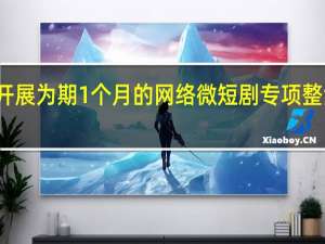 广电总局将再次开展为期1个月的网络微短剧专项整治工作 到底什么情况嘞