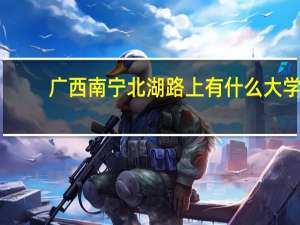 广西南宁北湖路上有什么大学
