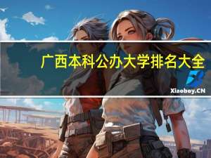 广西本科公办大学排名大全