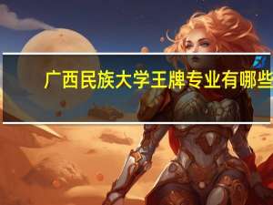 广西民族大学王牌专业有哪些