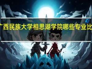 广西民族大学相思湖学院哪些专业比较冷门