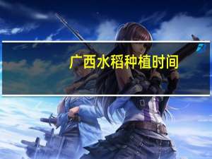广西水稻种植时间（水稻种植时间）
